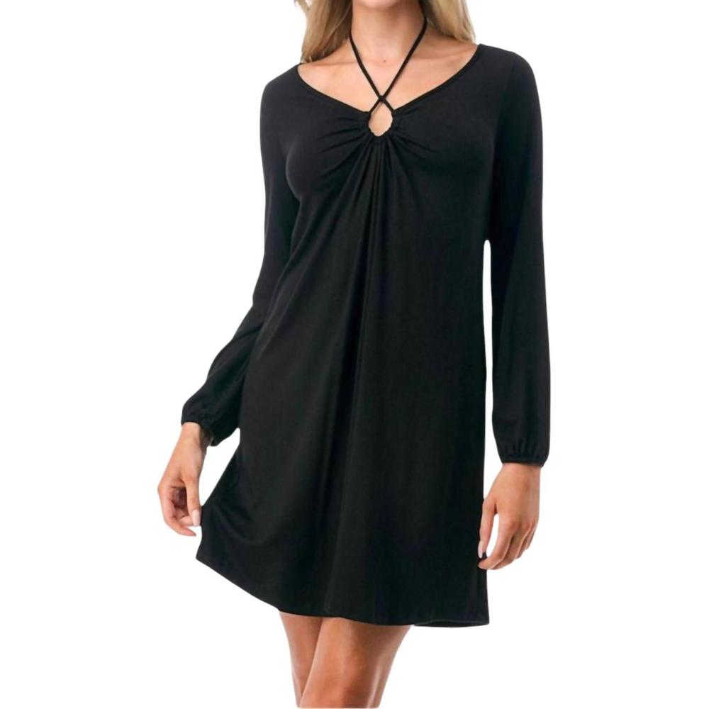 NEW VAVA frances halter strap dress in black